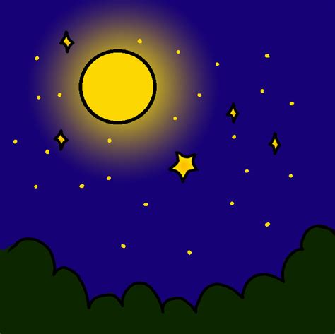 Night Sky Drawing Easy - How To Draw A Night Sky | Bodegawasuon