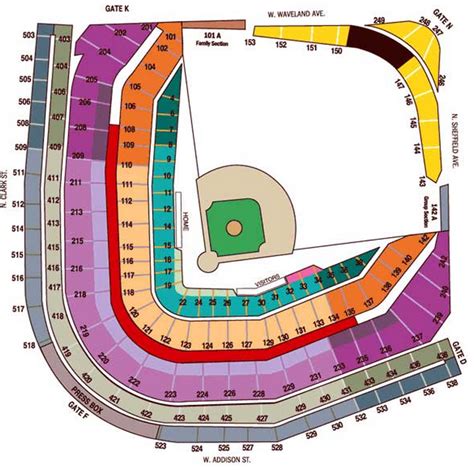 Wrigley Field Seat Map With Rows | Two Birds Home