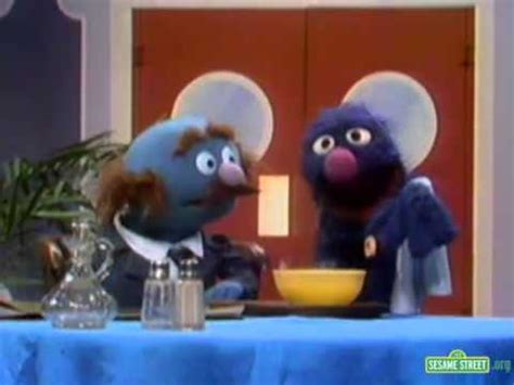 Classic Sesame Street Grover Serves Alphabet Soup - YouTube