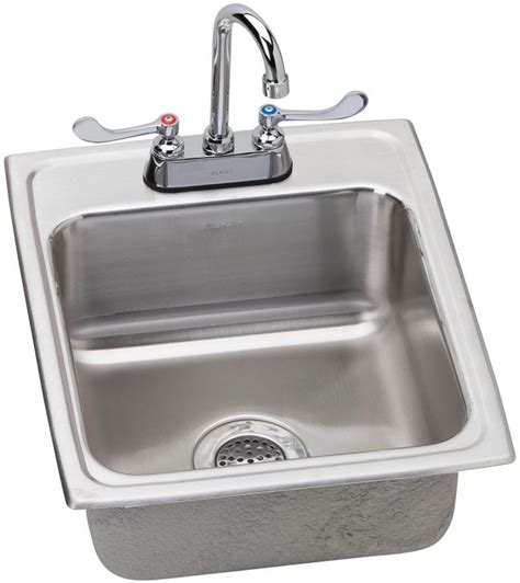 Elkay LRAD172055C 17 Inch Drop-In Stainless Steel Sink Package with 5-1 ...