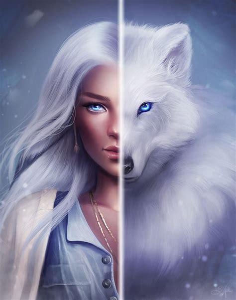 Fantasy Wolf, Dark Fantasy Art, Fantasy Girl, Modern Fantasy, Cute ...