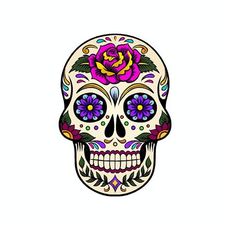 Day Of The Dead Skull Vinyl Car Decal | Doggy Style Gifts