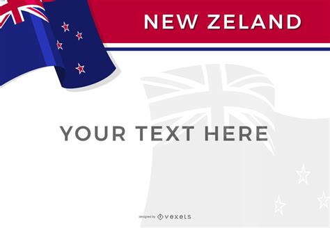 New Zealand Flag Design Template Vector Download