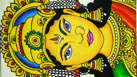 How To Draw Maa Durga Face : Easy Drawing Of Durga Maa For Kids ...