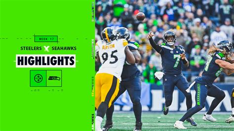 2023 Week 17 Seahawks vs. Steelers Full Highlights