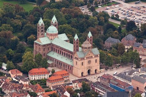 Another view of the cathedral standing tall in Speyer, Germany ...