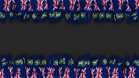 British Virgin Islands, BVI Flag Hanging Banner Seamless Looping with ...