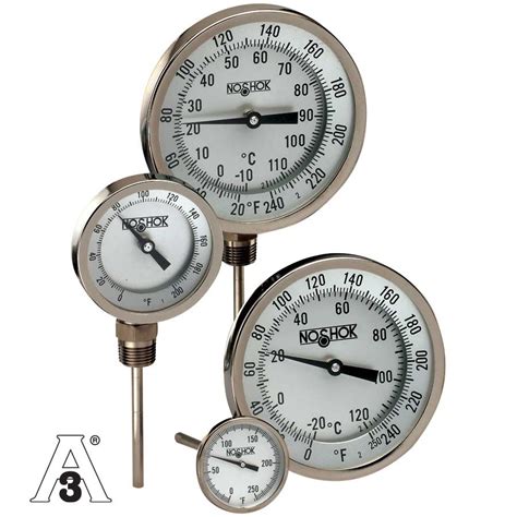 300 Series Industrial Type Bimetal Thermometers with External Reset