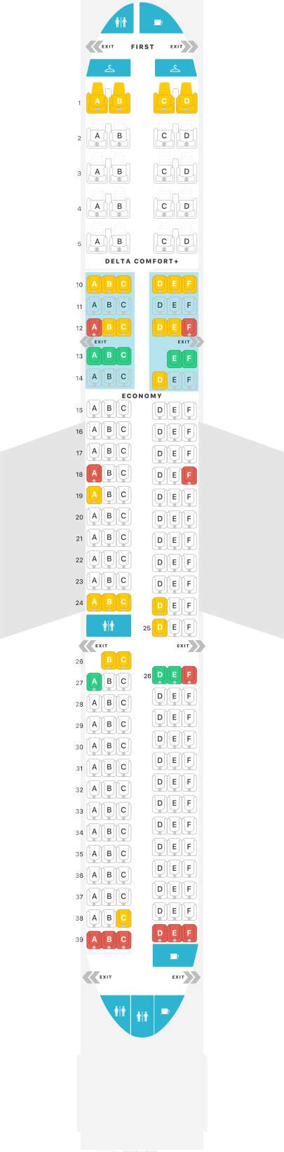 Delta A321neo Seat Map - Airportix