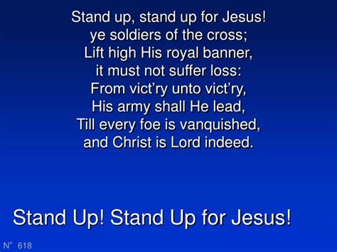 PPT - Stand Up! Stand Up for Jesus! PowerPoint Presentation, free ...