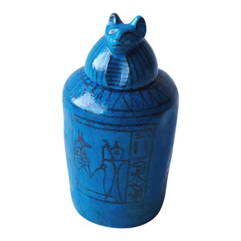 Metropolitan Museum of Art Canopic Jar Anubis Blue Jackal Head of ...