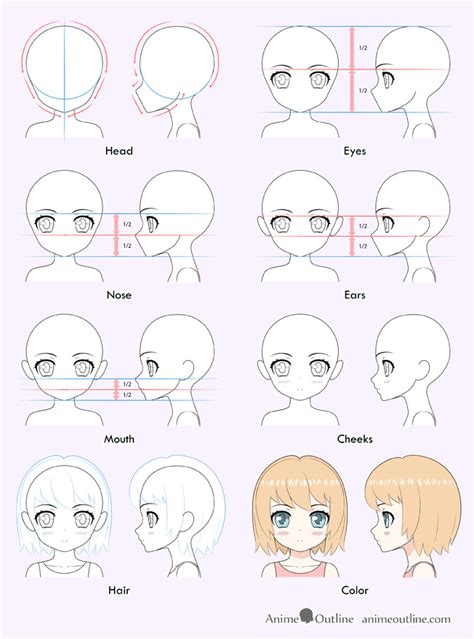 How to Draw a Cute Anime Girl Step by Step - AnimeOutline