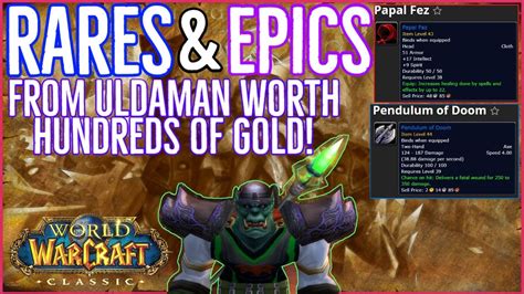 Classic WoW Gold Farm - Uldaman! | Treasure Hunting for Rares & Epics ...