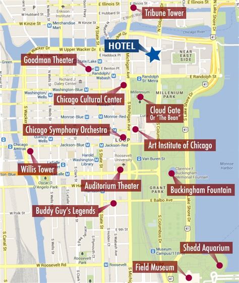 Printable Chicago Tourist Map - Printable Templates