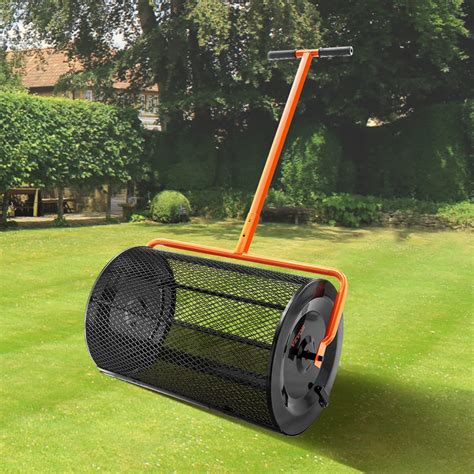 VEVOR Compost Spreader, 24.4-25.6" Height Adjustable Handle, 24" Wide ...