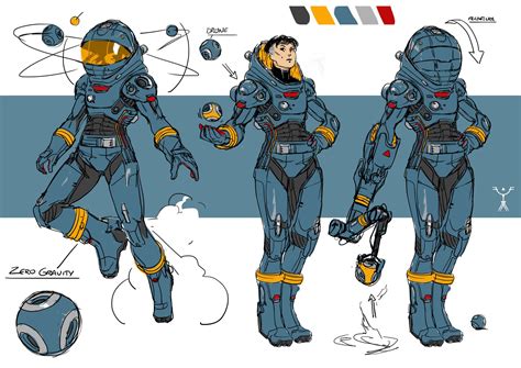 ArtStation - Blue Space Suit Design, Fred Augis | Character design, Sci ...