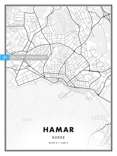 Hamar, Norway, Modern Print Template in Various Formats - HEBSTREITS ...