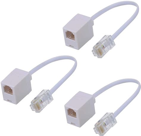 SHONCO Adattatore Telefonico, RJ11 6P4C Femmina a Ethernet RJ45 8P8C ...