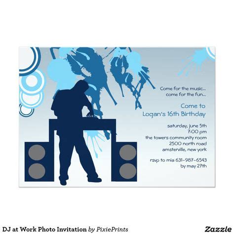 DJ Party Invitations