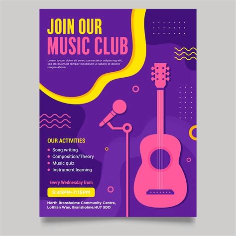 Premium Vector | Music club flyer