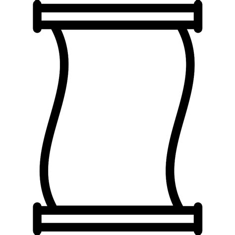 Ancient Paper Scroll Outline Vector SVG Icon - SVG Repo