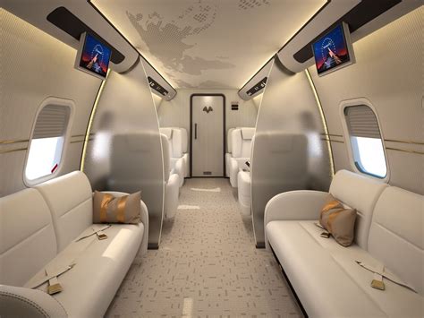 The concept of interior design of the helicopter Mi -38. Two VIP ...