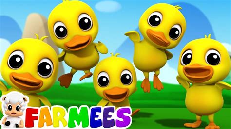 Five Little Ducks | 3D Nursery Rhymes | Kids Songs | Children's Music ...