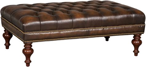 Kingley Brown Tufted Cocktail Leather Ottoman from Hooker | Coleman ...