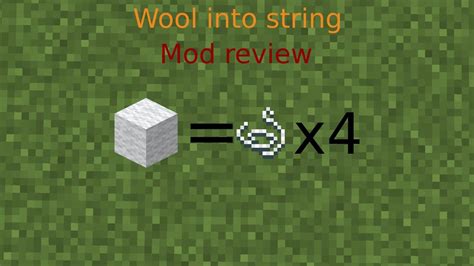 Wool into string Minecraft mod review #Shorts - YouTube