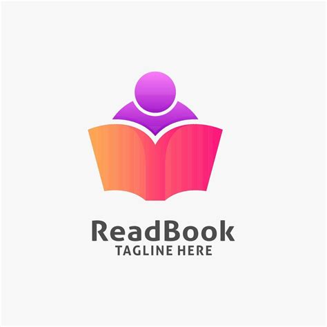 Reading book logo design 10514363 Vector Art at Vecteezy