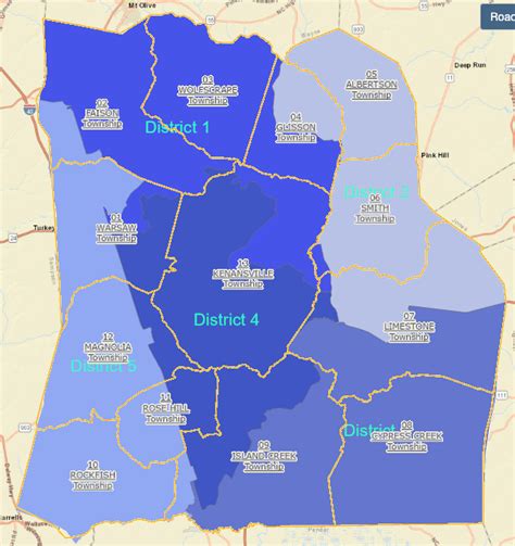 County Commissioners District Map - Duplin County Republican Party