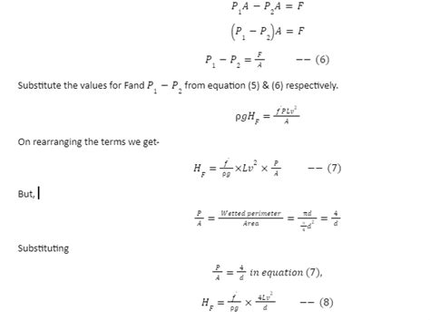 Darcy Weisbach equation