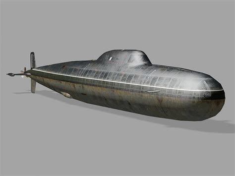 Alfa Class Nuclear-Powered Attack Submarine 3d model Autodesk FBX ...