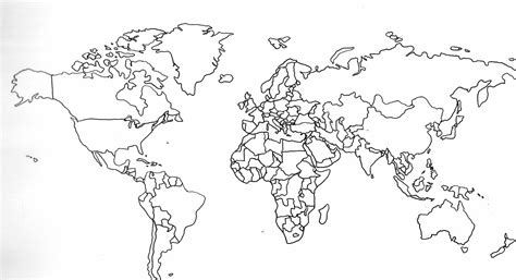 Map Of The World Countries Blank - Crissy Christine