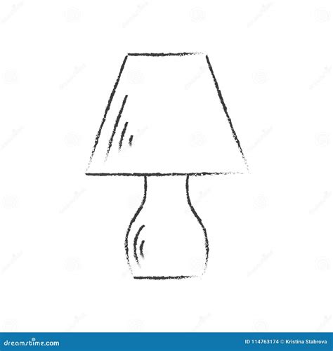 Table Lamp. a Simple Drawing Stock Vector - Illustration of vector ...