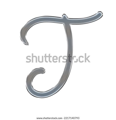 Silver Font Typography Stainless Silver Fonts Stock Illustration ...