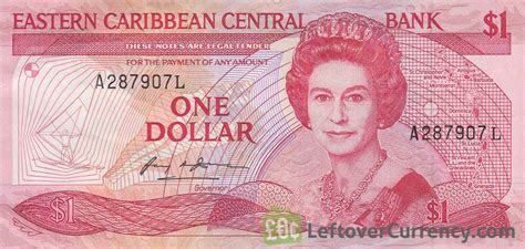 1 Eastern Caribbean dollar banknote (Swordfish) - Exchange yours today