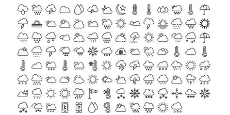 Weather Vector Icons Pack by Pixlestudio | Codester