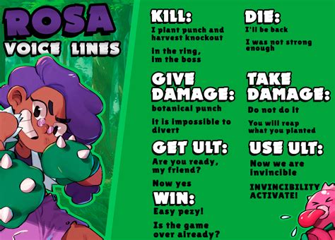 Voice Lines concept to the Rosa (I maked with my friend) : r/Brawlstars