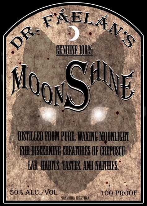 Werewolf Moonshine Label by Nashoba-Hostina | Halloween apothecary ...