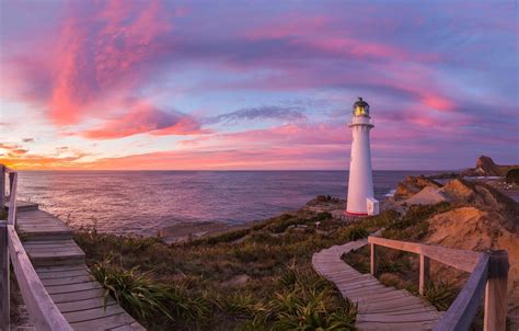 Lighthouse Sunset Wallpapers - 4k, HD Lighthouse Sunset Backgrounds on ...