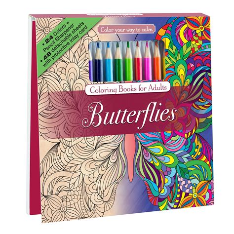 Ocean Wonders Adult Coloring Book Set With Colored Pencils And Pencil ...