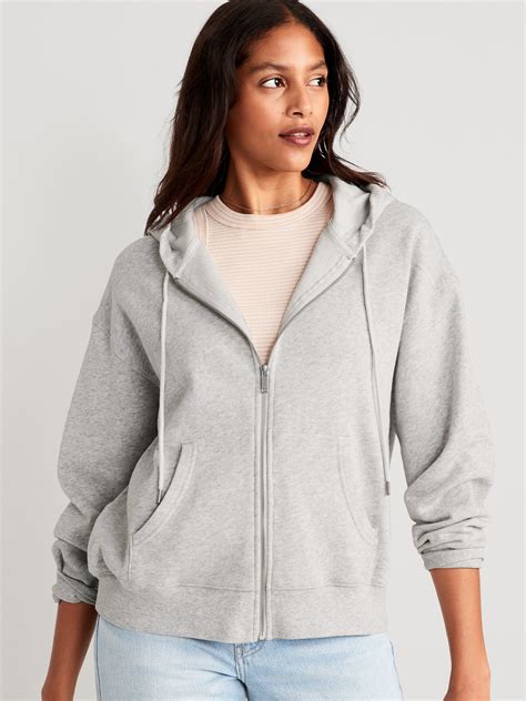 Slouchy Fleece Full-Zip Hoodie | Old Navy