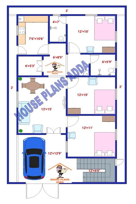 Modern 3bhk House Plan|low cost house design|North face house | House ...