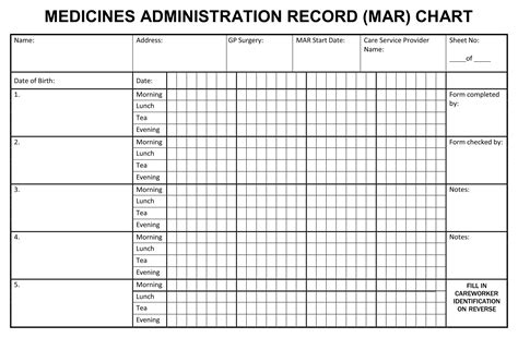 Medication Administration Record Form | Medication log, Medication ...