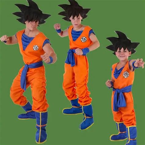 2016 Japanese Anime Dragon Ball Goku Cosplay Costume Kids Cute Goku ...