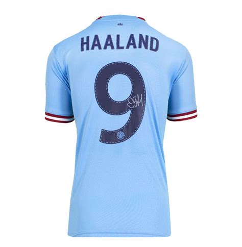 Buy Erling Haaland Signed 2022-23 Manchester City Home Jersey!