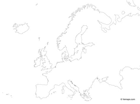 Europe Map Outline