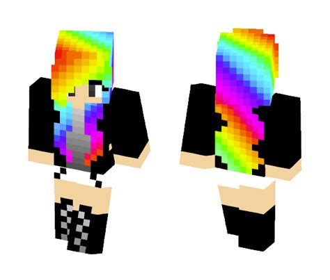 Download Rainbow girl Minecraft Skin for Free. SuperMinecraftSkins