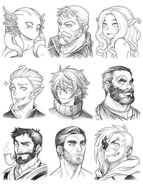 160628 - Headshot Commissions Sketch Dump 20 by Runshin | Character ...